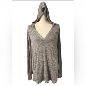 Banana Republic Gray V-Neck Hooded Sweater | Very Good Used Condition